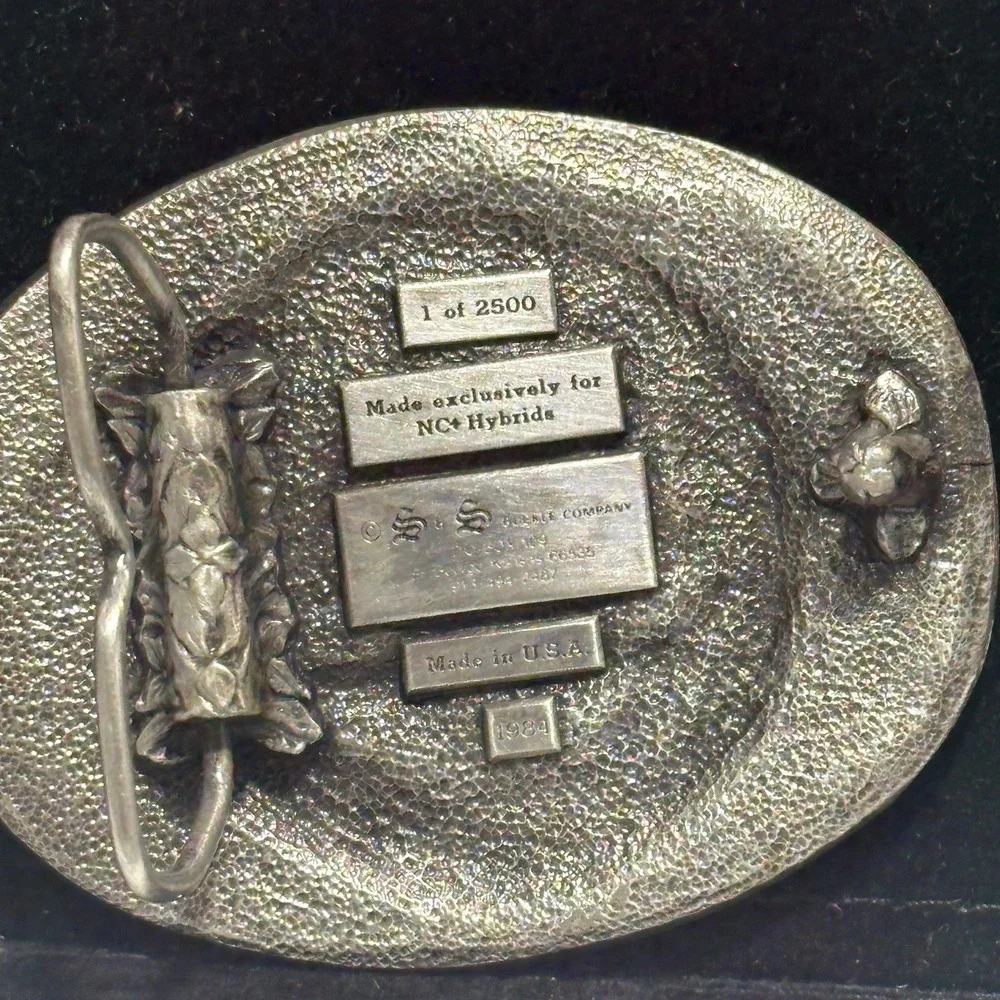 Vintage 1984 NC+ Hybrids Seed For A Productive Land Belt Buckle Limited Edition